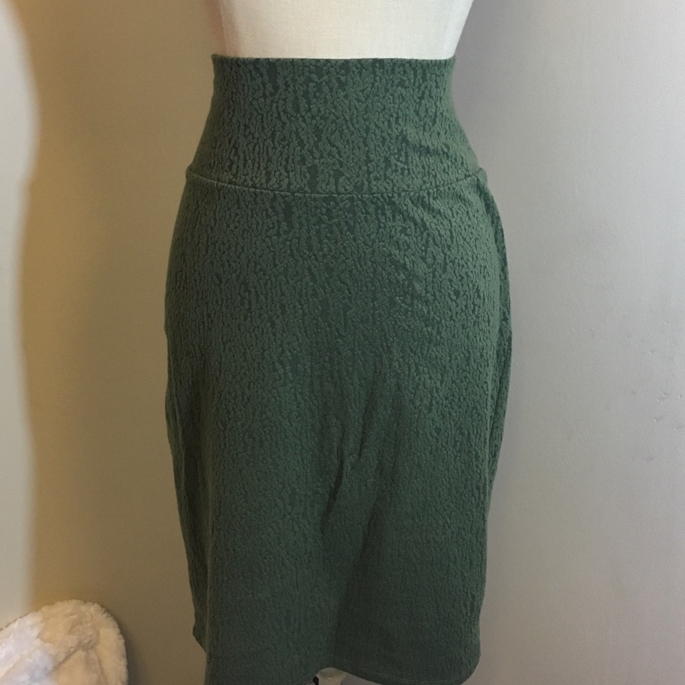 LuLaRoe Lace Cassie Skirt - Olive Green